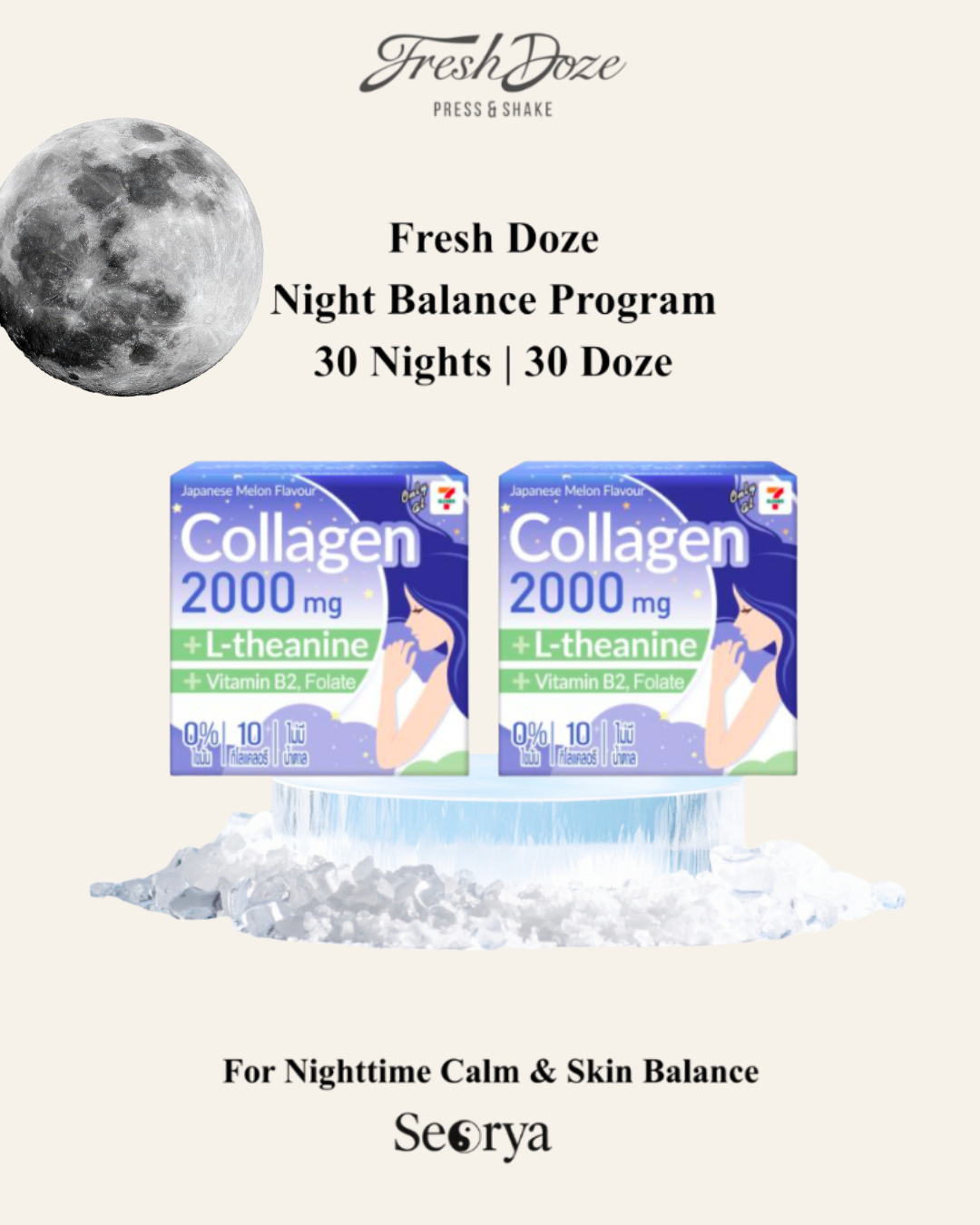 Fresh Doze – Night Balance Program 30 Doze | Nighttime Beauty Routine (Nighttime Care Only)