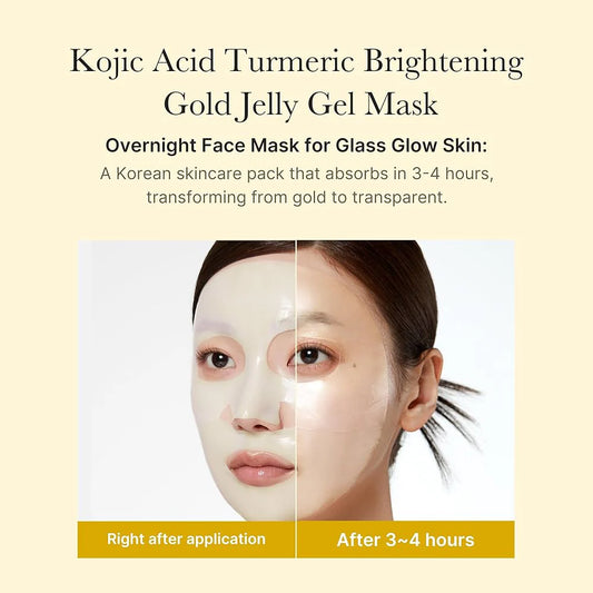 Medicube – Kojic Acid Turmeric Gold Jelly Gel Mask (Overnight Gel Mask for a Glass Skin Glow)