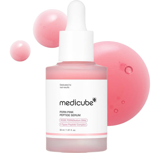 Medicube PDRN Pink Peptide Serum – Anti-Fine Line &amp; Elasticity Preserving PDRN Peptide Serum (30 ML)