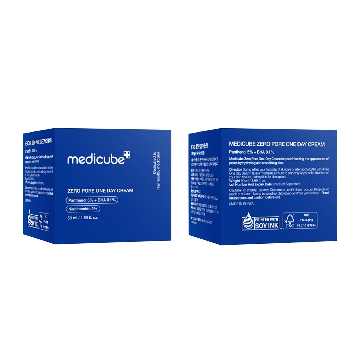 Medicube – Zero Pore One Day Cream (كريم تضييق المسام يحتوي على BHA + بانثينول + نياسيناميد)