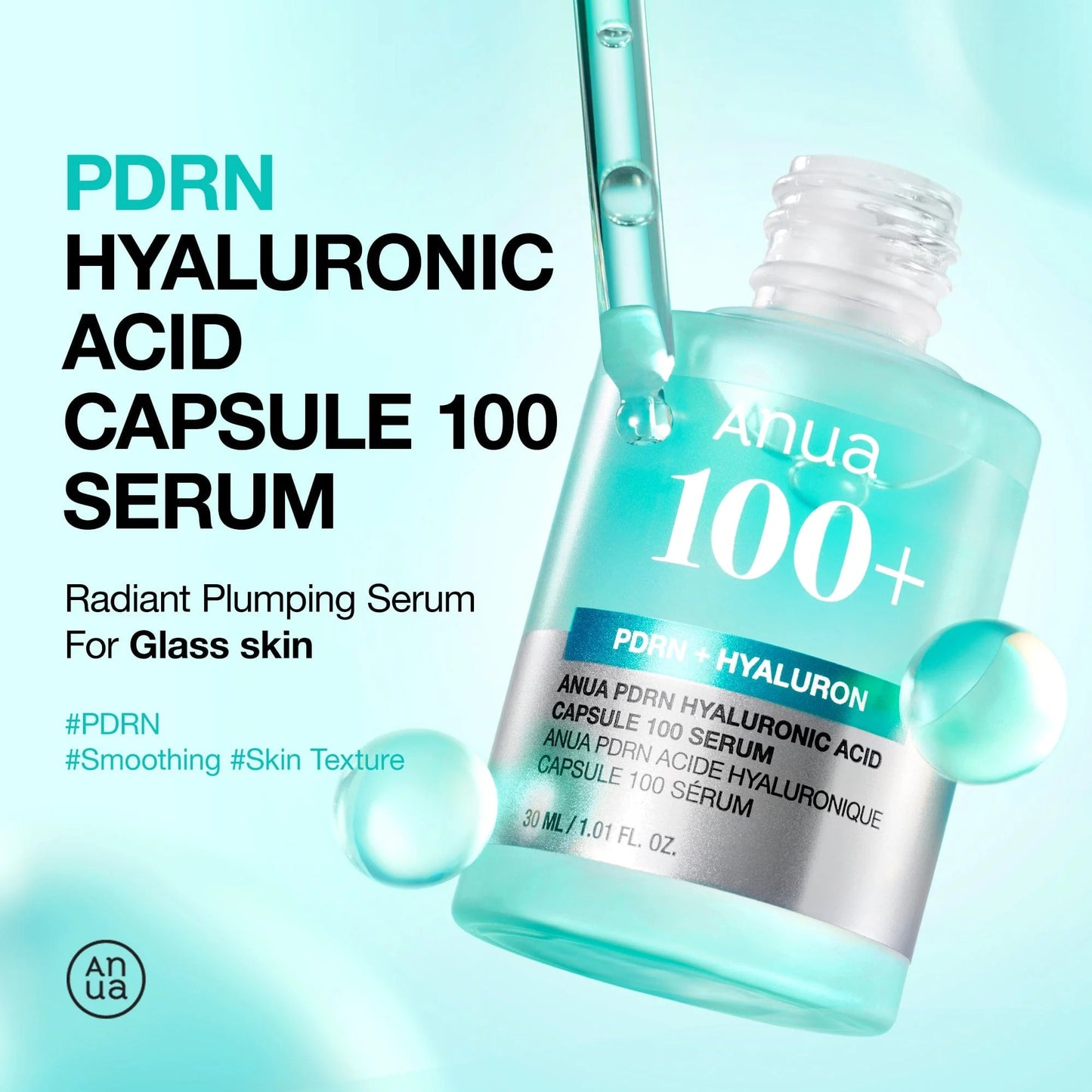 Anua PDRN Hyaluronic Acid Capsule 100 Serum – Moisturizing &amp; Radiant Skin Renewal Serum