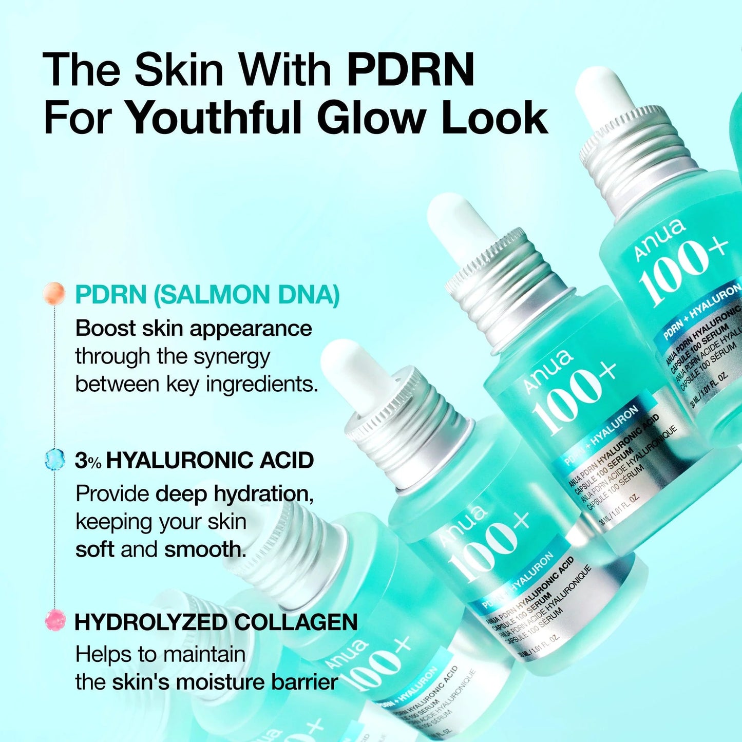 Anua PDRN Hyaluronic Acid Capsule 100 Serum – Moisturizing &amp; Radiant Skin Renewal Serum
