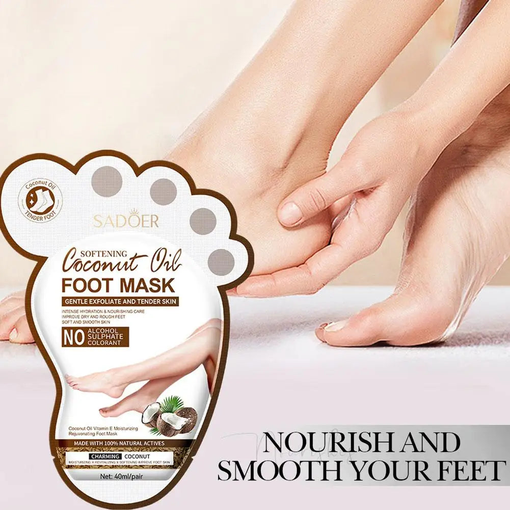 توصية SEORY - قناع القدم بزيت جوز الهند من SADOER